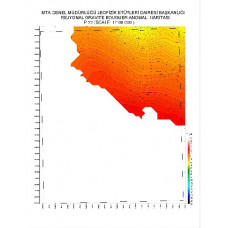 P 22 paftası 1/100.000 ölçekli Rejyonal Gravite (Bouguer Anomali) Haritası