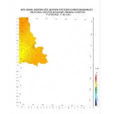 P 37 paftası 1/100.000 ölçekli Rejyonal Gravite (Bouguer Anomali) Haritası