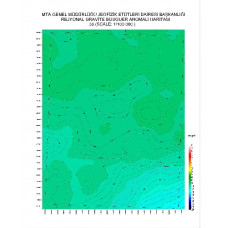 I 36 paftası 1/100.000 ölçekli Rejyonal Gravite (Bouguer Anomali) Haritası